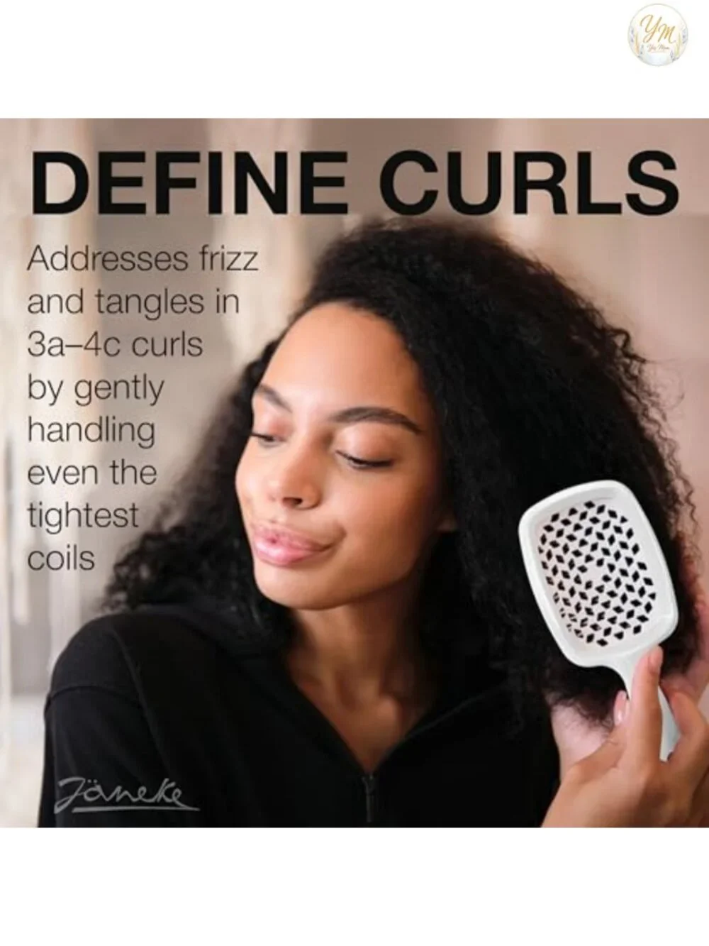 Vented Detangling Hair Brush for Blow Drying, Anti-Static Nylon Bristles, Heat